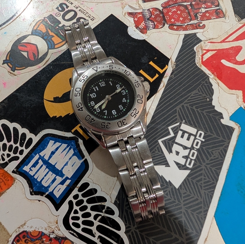 Generic Black Face Wristwatch